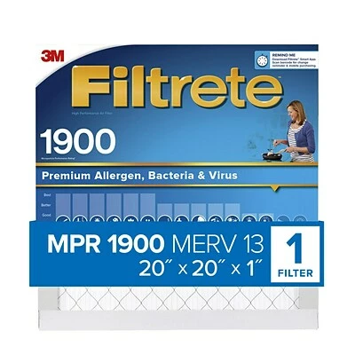 Coupon 🔥 Air Purifier Filters Filtrete High Performance Air Filter, 1900 MPR, 20" X 20" X 1" (UA02-4) 🌟