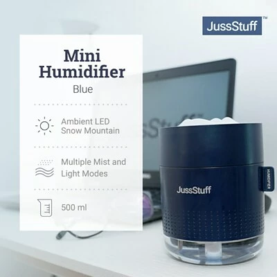 Deals 🔔 Humidifiers JussStuff Snow Mountain Mini Humidifier, Blue (OJN100032) 👍 - Image 2