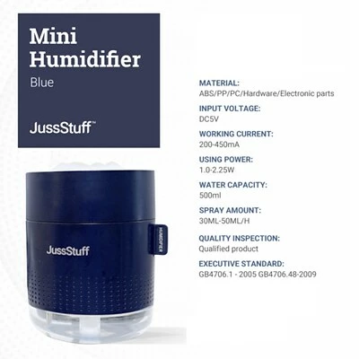 Deals 🔔 Humidifiers JussStuff Snow Mountain Mini Humidifier, Blue (OJN100032) 👍 - Image 7
