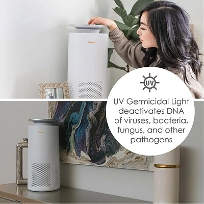Promo ⭐ Filters Crane Germicidal UV Light & True HEPA Air Purifier For 500 Sq. Ft. Coverage, White (EE-5069) 😀 - Image 5