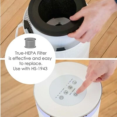Promo ⭐ Filters Crane Germicidal UV Light & True HEPA Air Purifier For 500 Sq. Ft. Coverage, White (EE-5069) 😀 - Image 6