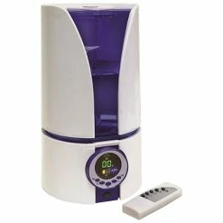 Flash Sale 🛒 Humidifiers Comfort Zone Ultrasonic Cool Mist Humidifier, 1.1 Gallon Capacity, White/Purple (HBCCZHD81) 🥰